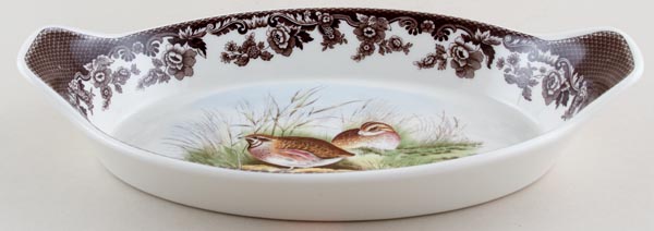 Dish oval ovenproof Quail c2000